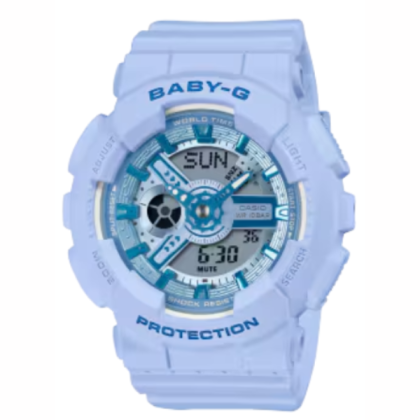 Casio Baby-G BA-110YK-2A Blue Resin Band Women Sports Watch